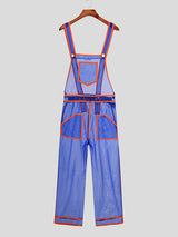 Mens Mesh See Through Casual Overalls SKUJ55273