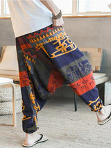 Men's Vintage Print Harem Pants SKU887562