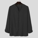 Casual werkkleding-topshirts met lange mouwen voor heren SKUG10092