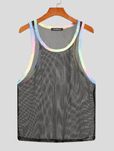 Sexy Patchwork-Mesh-Tanktop für Herren SKUH39439