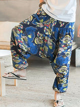 Men's Vintage Print Harem Pants SKU887562