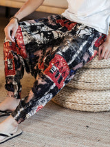 Baggy-Haremshose für Herren mit Retro-Print SKUA62275